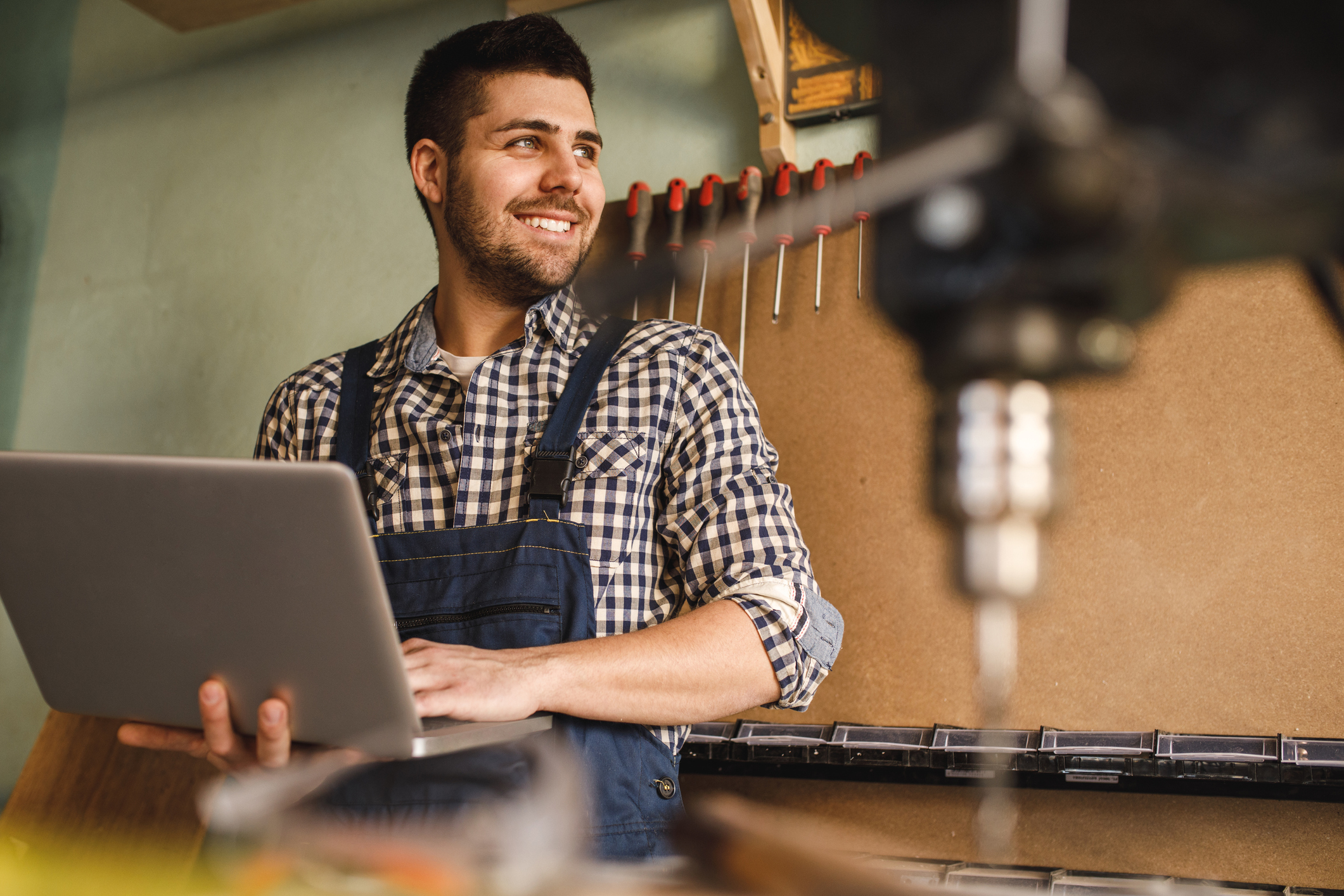 man with laptop